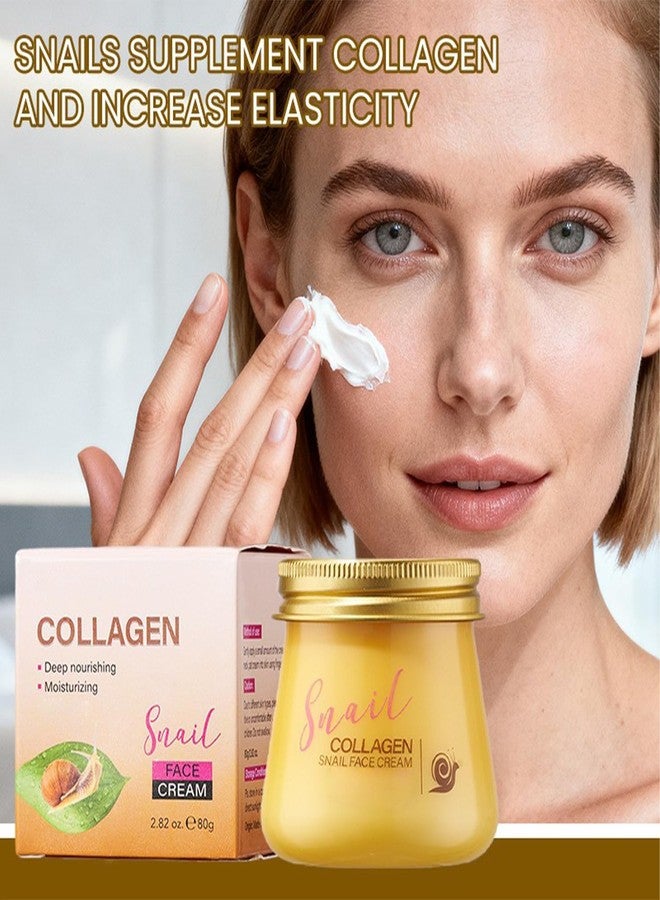 Grospe Snail Mucin Moisturizing Cream - Style Face Moisturizer with Snail Secretion Filtrate, Hydrating Facial Cream for Dry Skin & Dullness, 2.82oz - Image 2