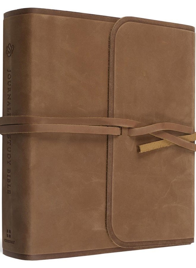 Crossway ESV Journaling Study Bible (Natural Leather, Brown, Flap with Strap) - Image 1
