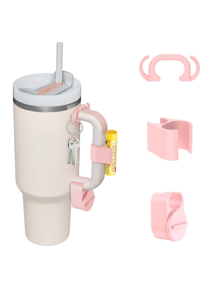 Set of 3 Pcs Accessories for Stanley 40oz Quencher H2.0 Tumbler, Includes Double-sided Hook, Chapstick Lip Balm Holder and Ring  Jewelry Holder, Accessories for Stanley Cup H2.0 Tumbler 30oz 40oz 64oz  - Image 1
