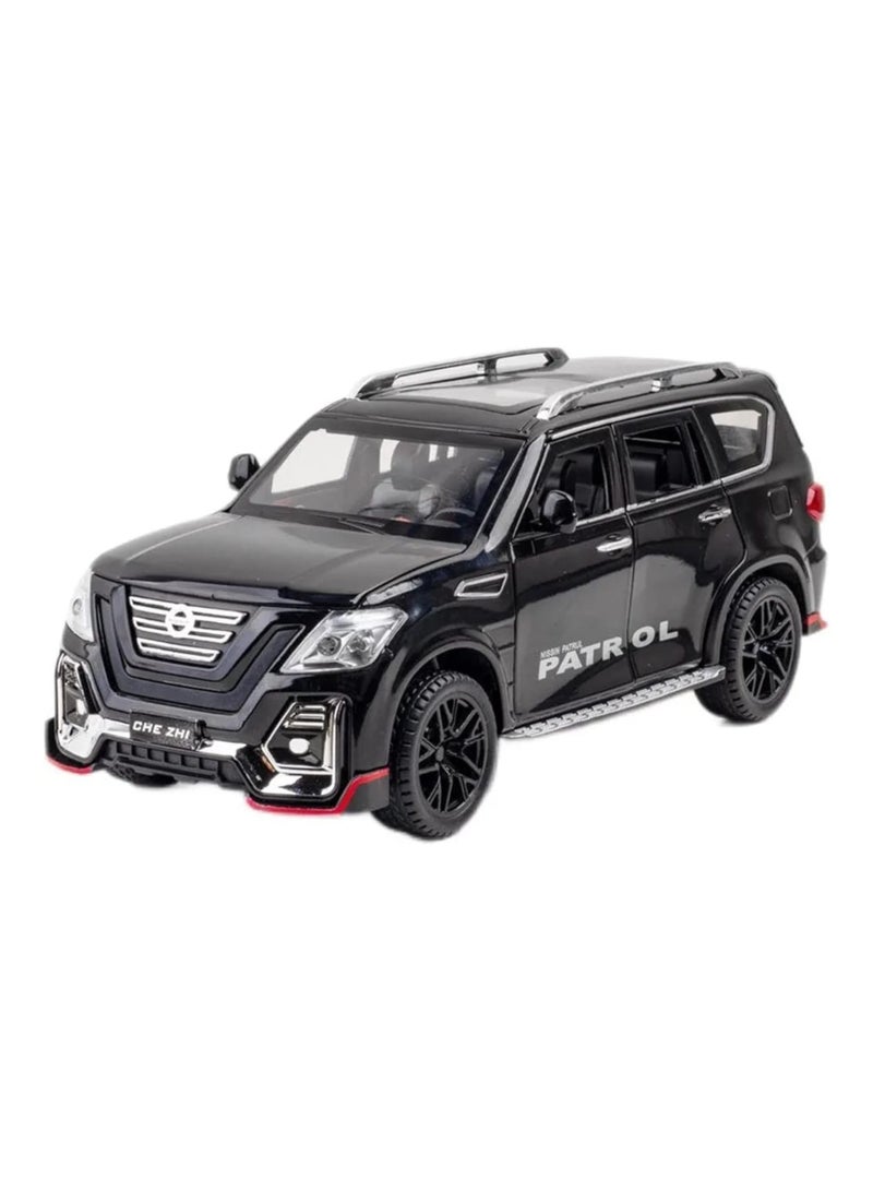 نيسان باترول متوافق مع نموذج سيارة نيسان باترول بمقياس 1/24، نموذج سيارة مصبوب قابل للتجميع، لعبة سيارة قابلة للسحب للخلف كهدية عيد ميلاد للبالغين/الأطفال (اللون حسب المخزون) - Image 1