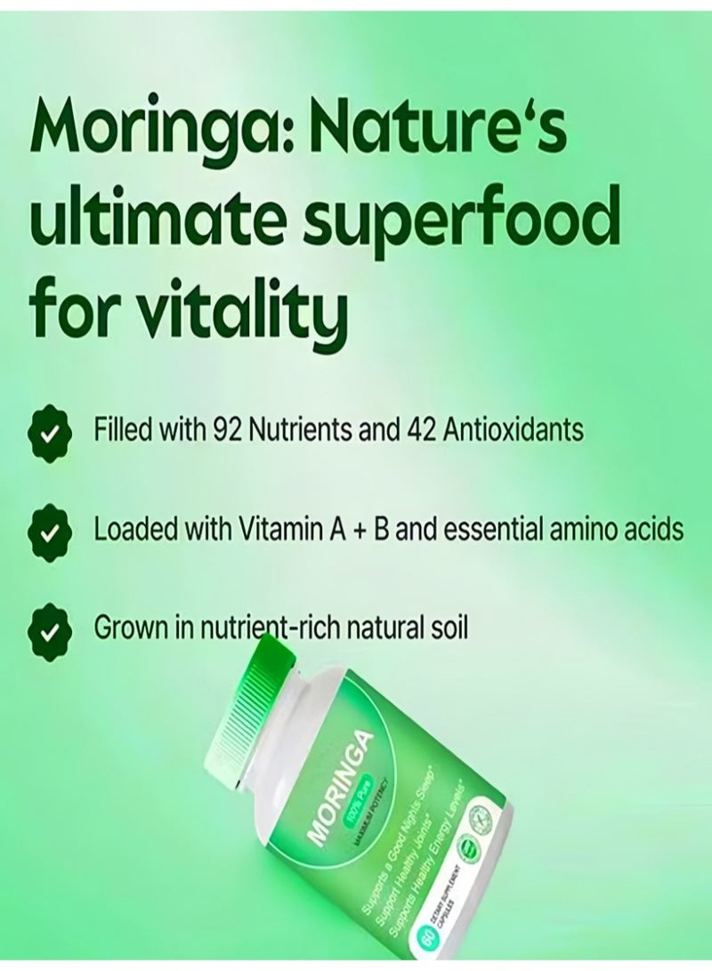 مورينجا مستخلص المورينجا الطبيعي: يغذي الجهاز الداخلي، ويدعم نوم هادئ، مرونة جسدية، وطاقة كافية للنشاط - Image 2