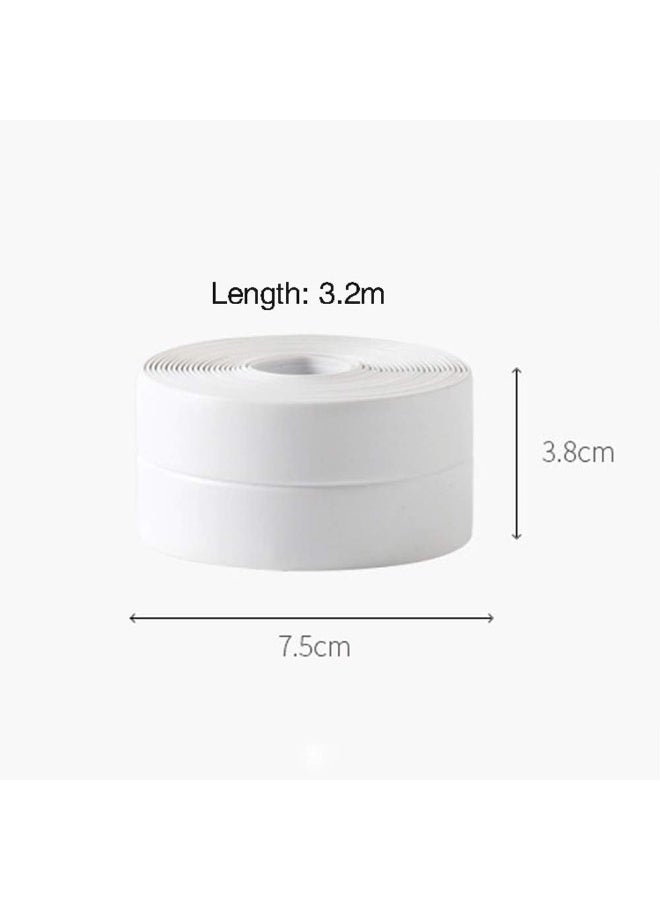 ZHXY Caulk Strip, Self Adhesive Caulk Strip Sealant Tape, Adhesive Sealing Tape, Kitchen Toilet Wall Sealing Tape Waterproof Mold Proof, for Kitchen, Bathroom, Toilet, Wall Corner, White - Image 2