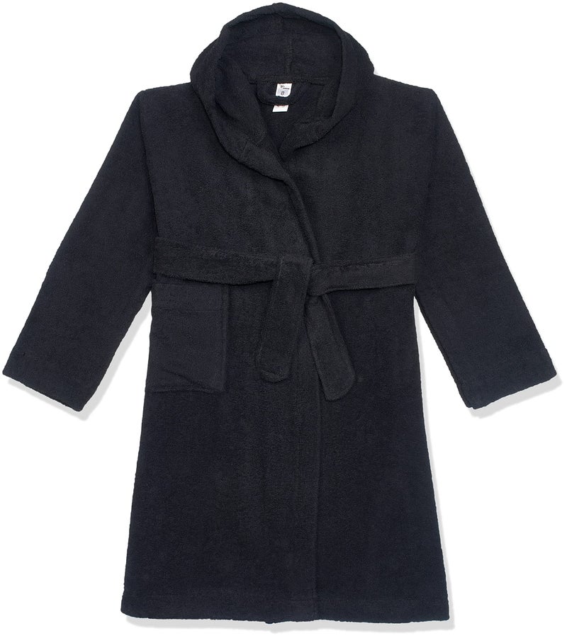 Kids Girls 4 Years Unisex Black Bathrobe Size 4