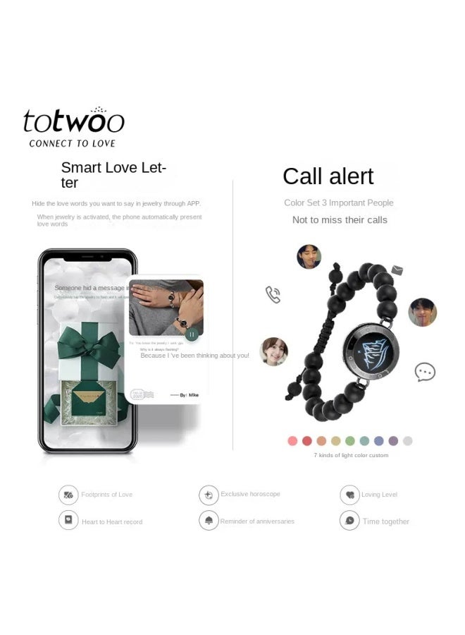 توتو Totwoo Vow Of Love سوار ذكي تفاعلي لمسافات طويلة مع خرز واهتزاز وحث، هدية للفتاة أو الحبيبة - Image 3