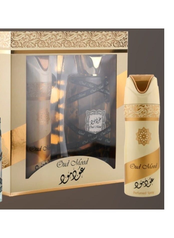 Lattafa - LATTAFA OUD MOOD GIFT SET EDP 100ML + 200ML DEODORANT - Image 1