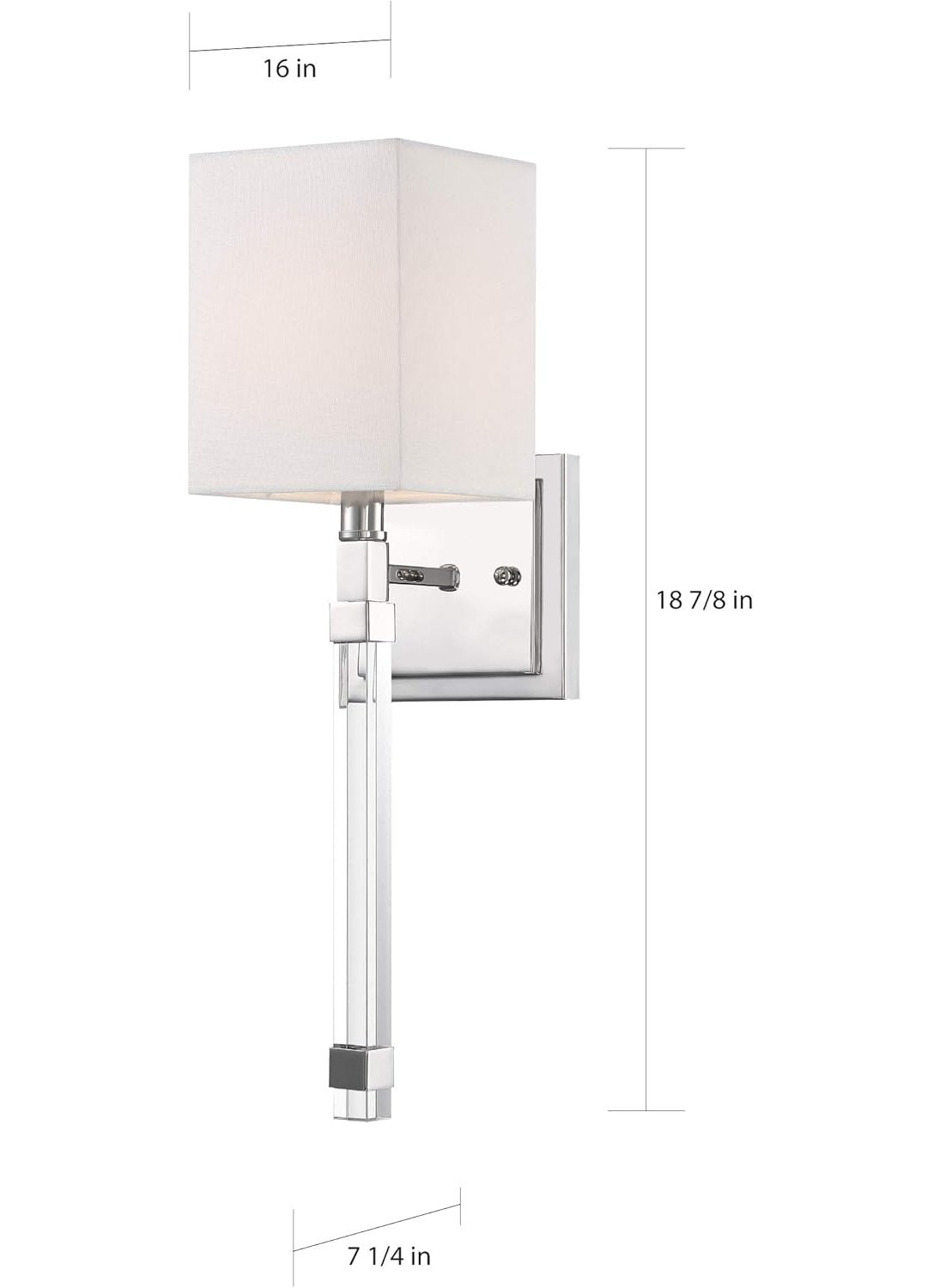 Nuvo Nuvo 606682 Tompson 1 Light Wall SconcePolished Nickel  - Image 3
