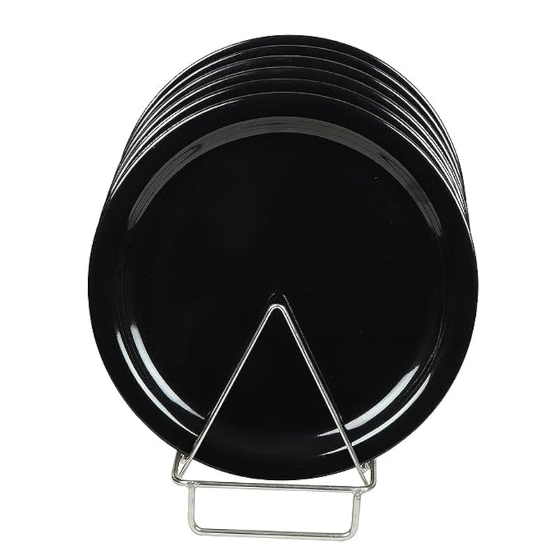 Everbuy Round Microwave Safe Dinner Plates for Serving Office/Party/Home/Dining Table/Kitchen/Restaurant (Set of 12 Plates) - Image 3
