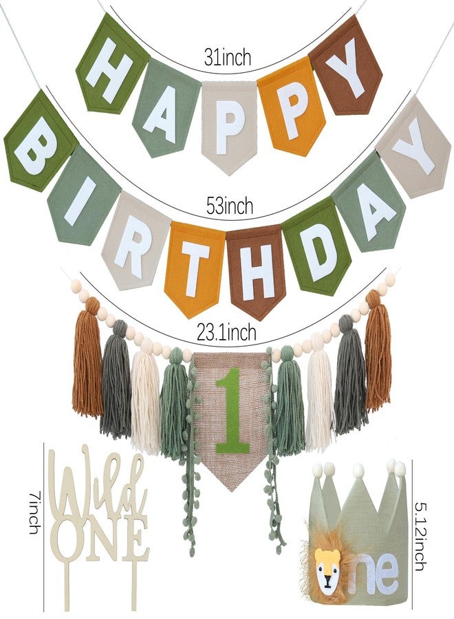 DCJHFJ Wild One Happy Birthday Banner - Image 5