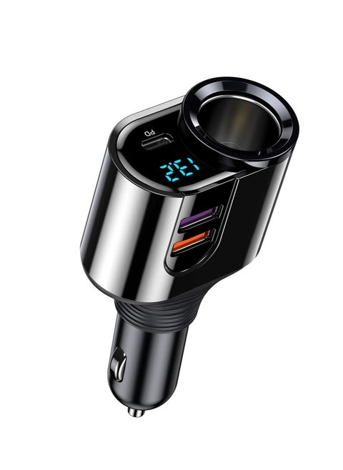 Car Charger Splitter PD30w QC3.0 Lighter Adapter Car  Lighter Socket Splitter with Switch