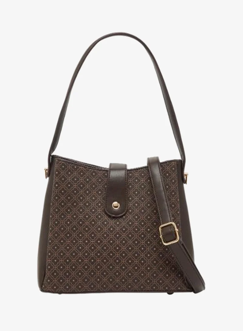Sasha Sasha Geometric Print Tote Bag with Detachable Strap