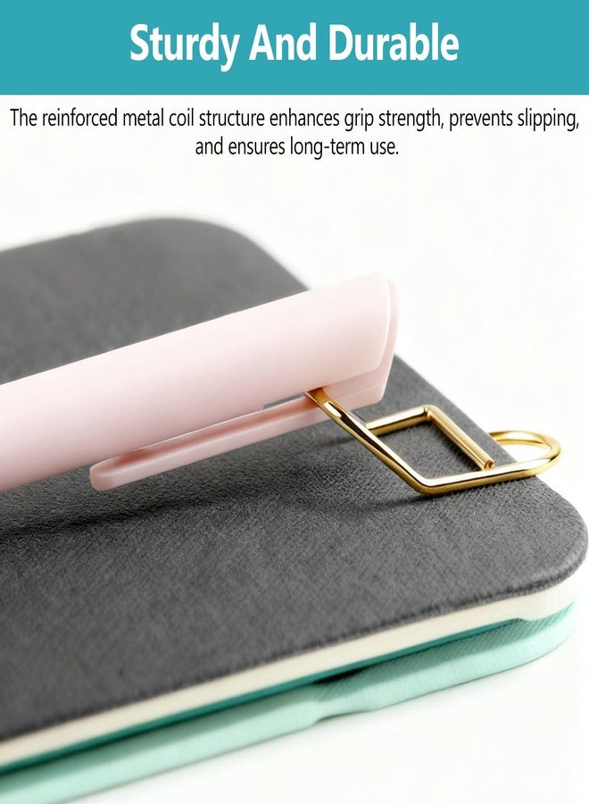 Brvlsoc 15-Pack Gold Stainless Steel Pen Clips - Rust-Resistant Notebook & Journal Pencil Holders for Books, Clipboards, and Papers - Image 5