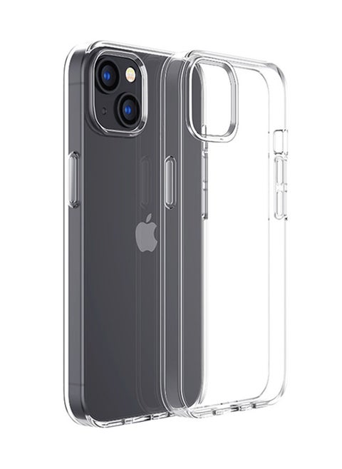 JR-14X3 iPhone 14 Plus جراب شفاف مضاد للسقوط ومضاد للخدش رفيع للغاية نصف غطاء ناعم من البولي يوريثان الشفاف 6.7 بوصة هاتف لهاتف