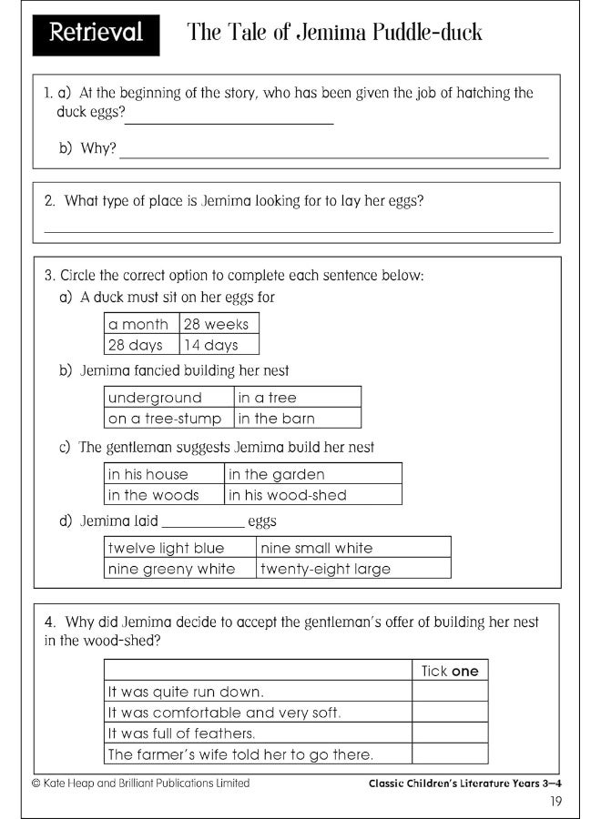 Developing Reading Comprehension Skills Years 3-4: Classic Children's Literature - Image 4