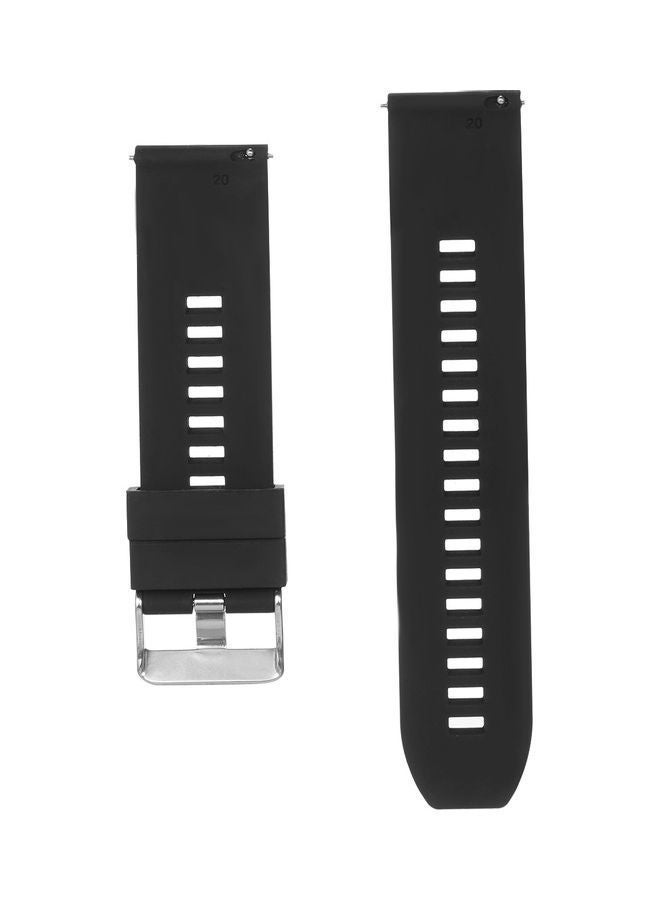 NIBEMINENT Silicone Smartwatch Band Black - Image 5