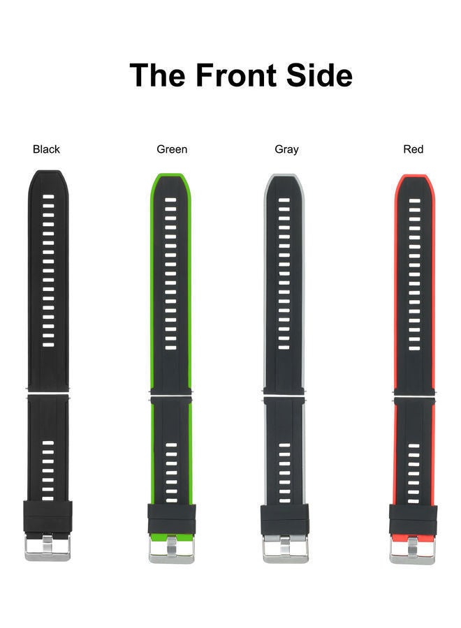 NIBEMINENT Silicone Smartwatch Band Black - Image 4