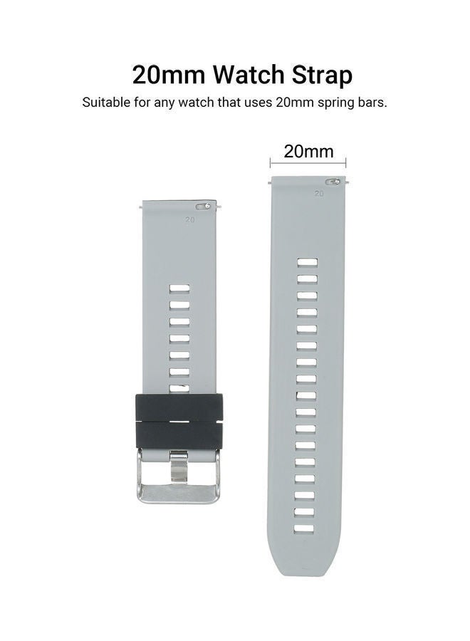 NIBEMINENT Silicone Smartwatch Band Black - Image 2