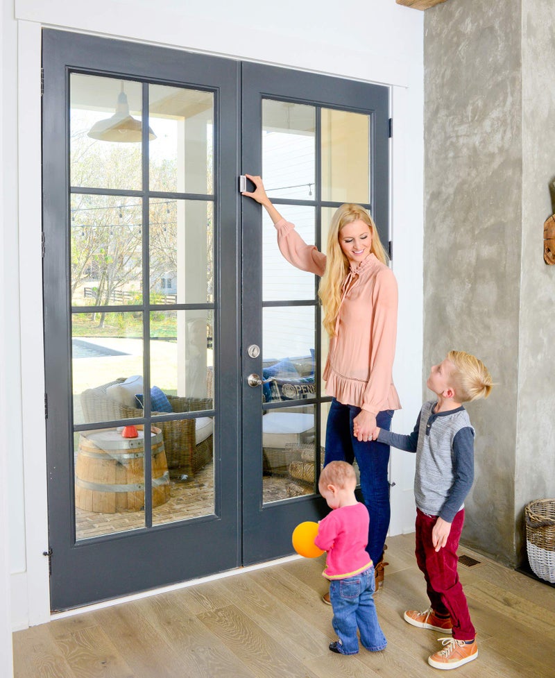 Cardinal Gates Door Guardian Home Security Door Reinforcement Lock for Inward Swinging Doors - Child Proof Lock Front Door - Extra Lock for Home from Inside - USA Based - Satin Chrome - Image 2