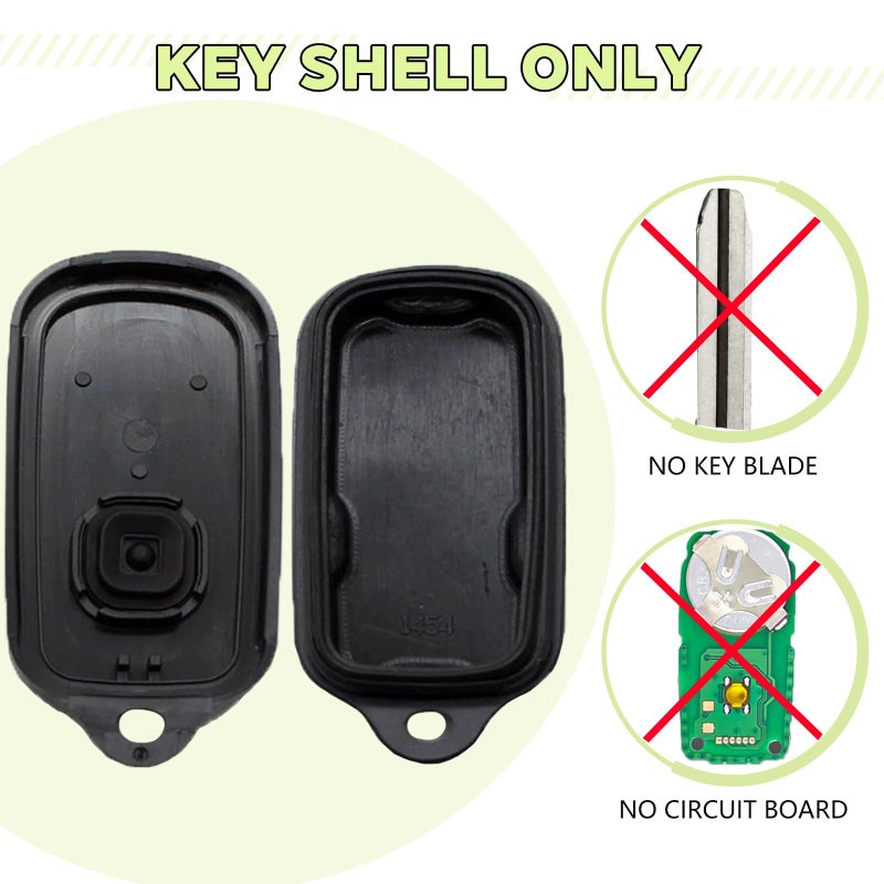 JJCHQ Key Fob Shell Case for Toyota 4Runner 1999 2000 2001 2002 2003 2004 2005 2006 2007 2008 2009/Sequoia 2001-2007 HYQ12BBX HYQ12BAN HYQ1512Y 4 Button Keyless Entry Remote Car Key Pad Cover Replacement - Image 2