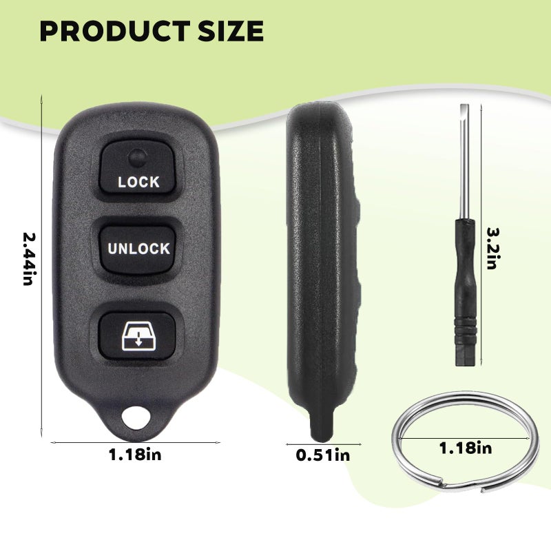 JJCHQ Key Fob Shell Case for Toyota 4Runner 1999 2000 2001 2002 2003 2004 2005 2006 2007 2008 2009/Sequoia 2001-2007 HYQ12BBX HYQ12BAN HYQ1512Y 4 Button Keyless Entry Remote Car Key Pad Cover Replacement - Image 5