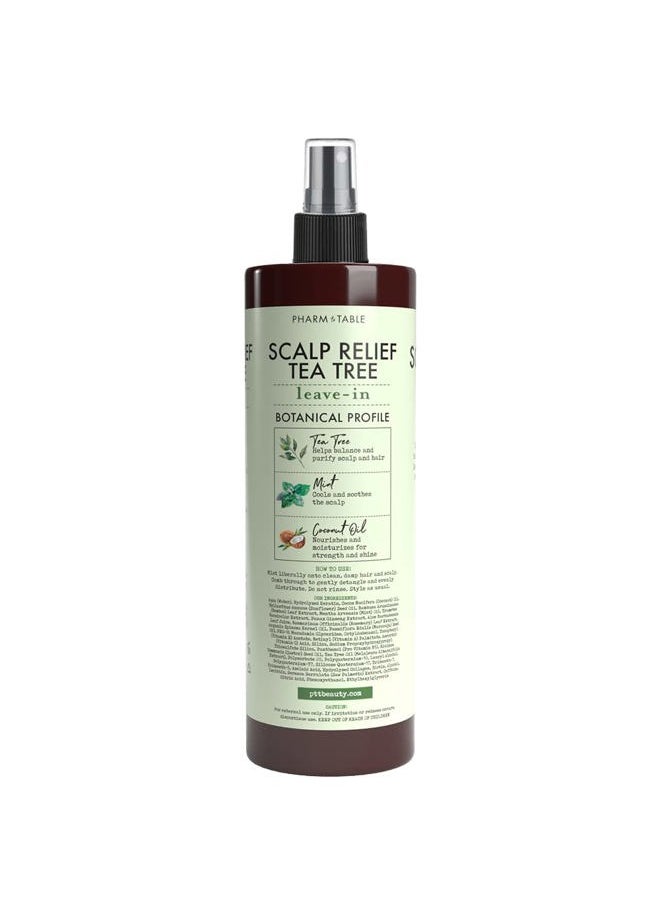 Pharm to Table - Scalp Relief Tea Tree Leave-In Conditioner, Soothes Itchy, Dry Scalp, Hydrates, Detangles & Nourishes Hair, Lightweight Formula, 240ml/8 fl oz - Image 1