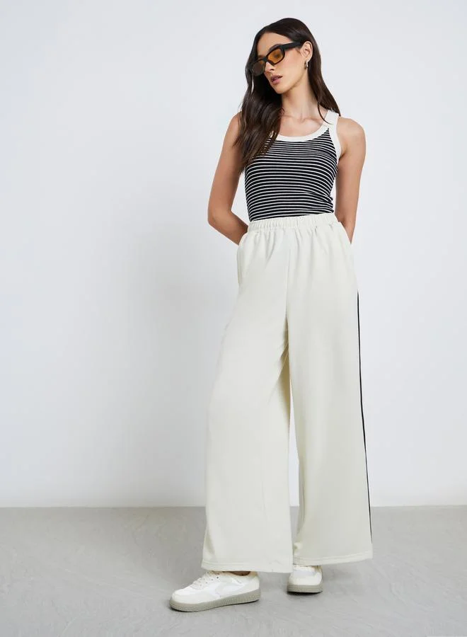 Styli Styli Women Black Striped Fitted Tank