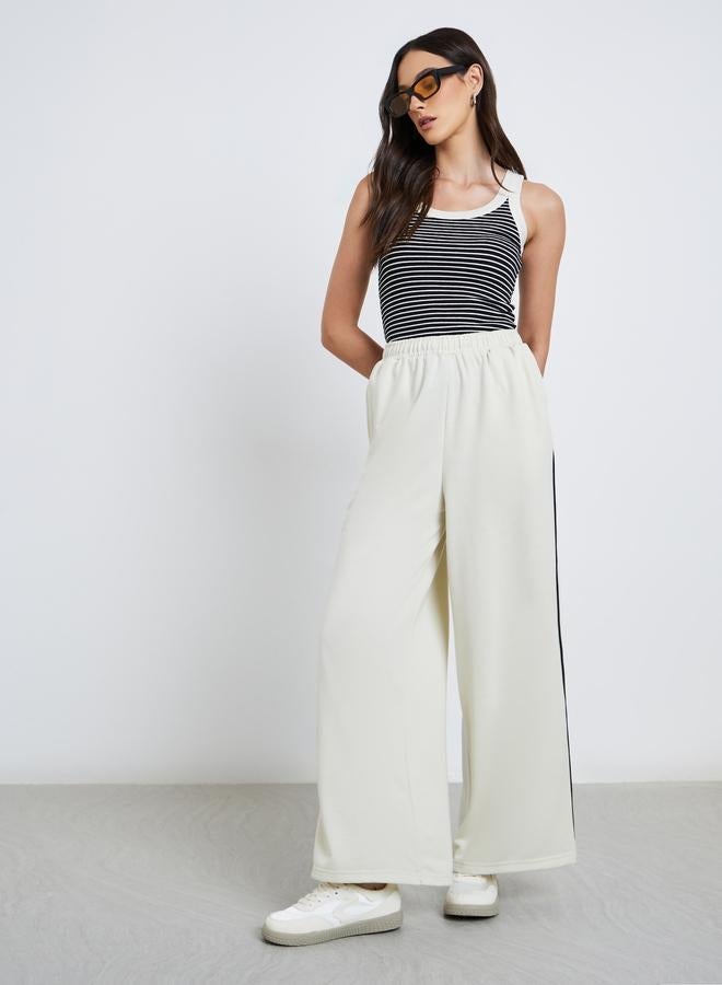 Styli Women Black Striped Fitted Tank - Image 2