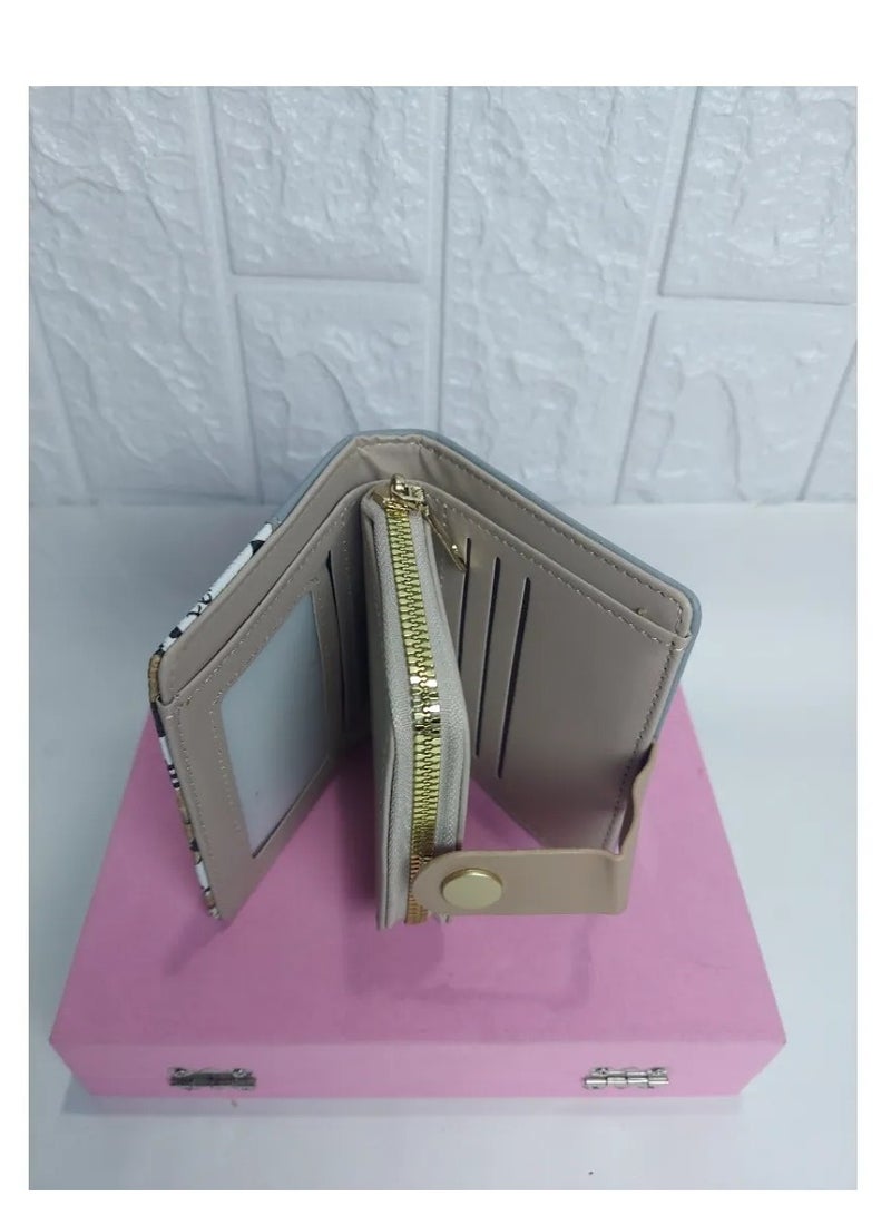 leather women's wallet High Quality grey  - Image 4