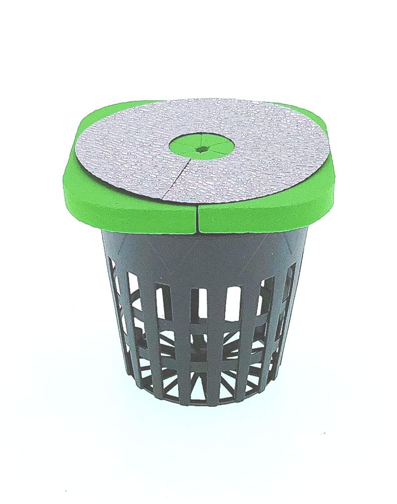 HORTIPOTS 2-Layered Clone Collars w 2 in Net Pots & Reflective Lids, Replacement for 24-Sited DWC Cutting Clone & Seedling Root System (4-Colored Pack of 25) - Image 3