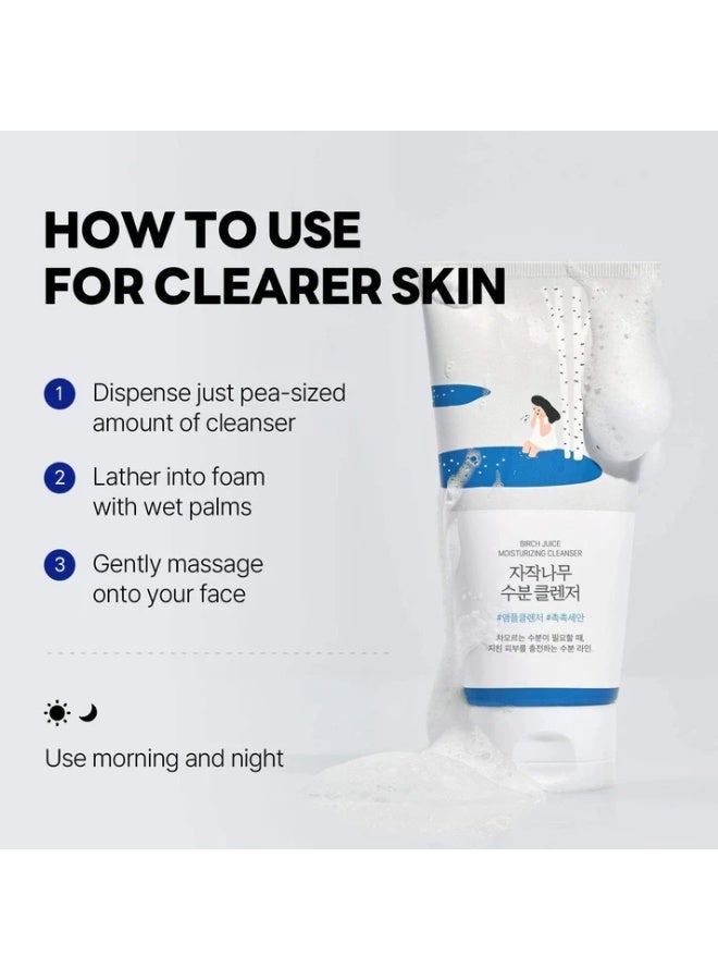 ROUND LAB Birch Juice Moisturizing Cleanser 150 ml - Image 4