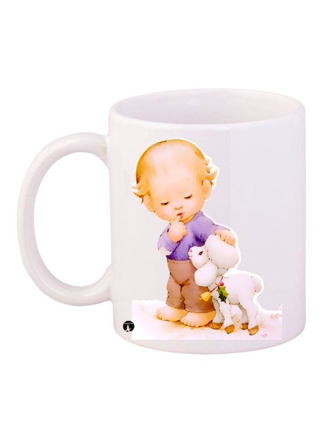 RKN Baby Printed Coffee Mug White/Beige/Purple 11ounce - Image 2