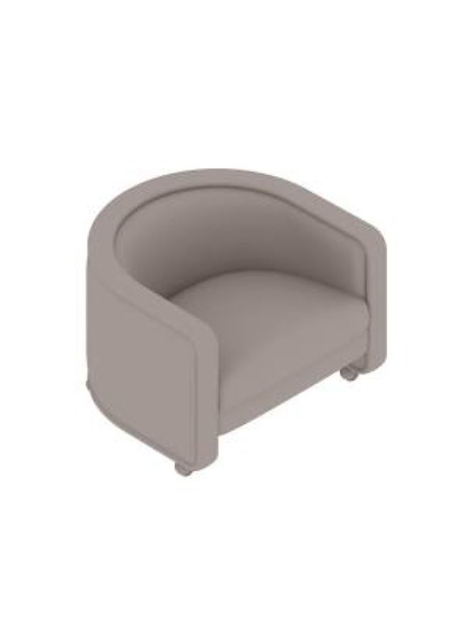 Single Seater Beige Sofa Modern Upholstered Accent Chair