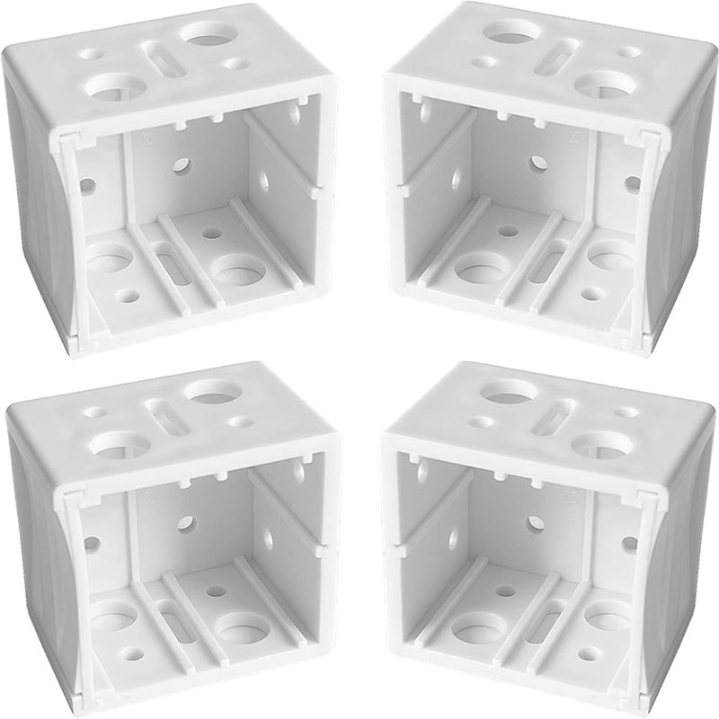 Cutelec 4pcs Plastic Brackets Blinds headrail Holders White Color for Horizontal Faux Wood Blinds with 112 38mm Wide slats