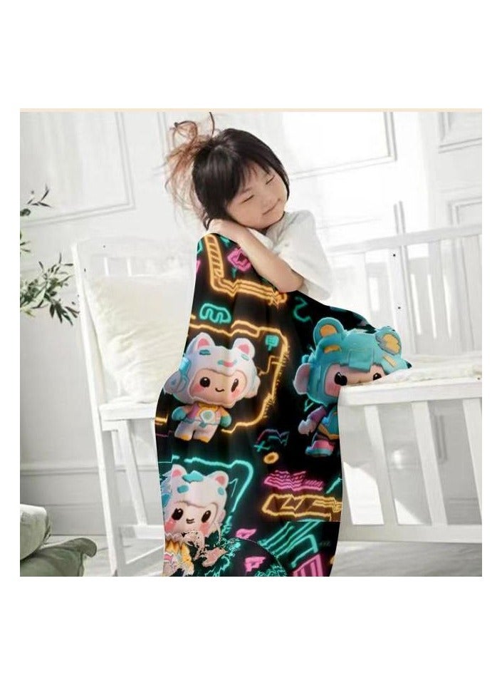 general Children's or student cartoon flannel thin blanket (warm and comfortable, suitable for sleep, games) 100cm*150cm - 99 - Image 3
