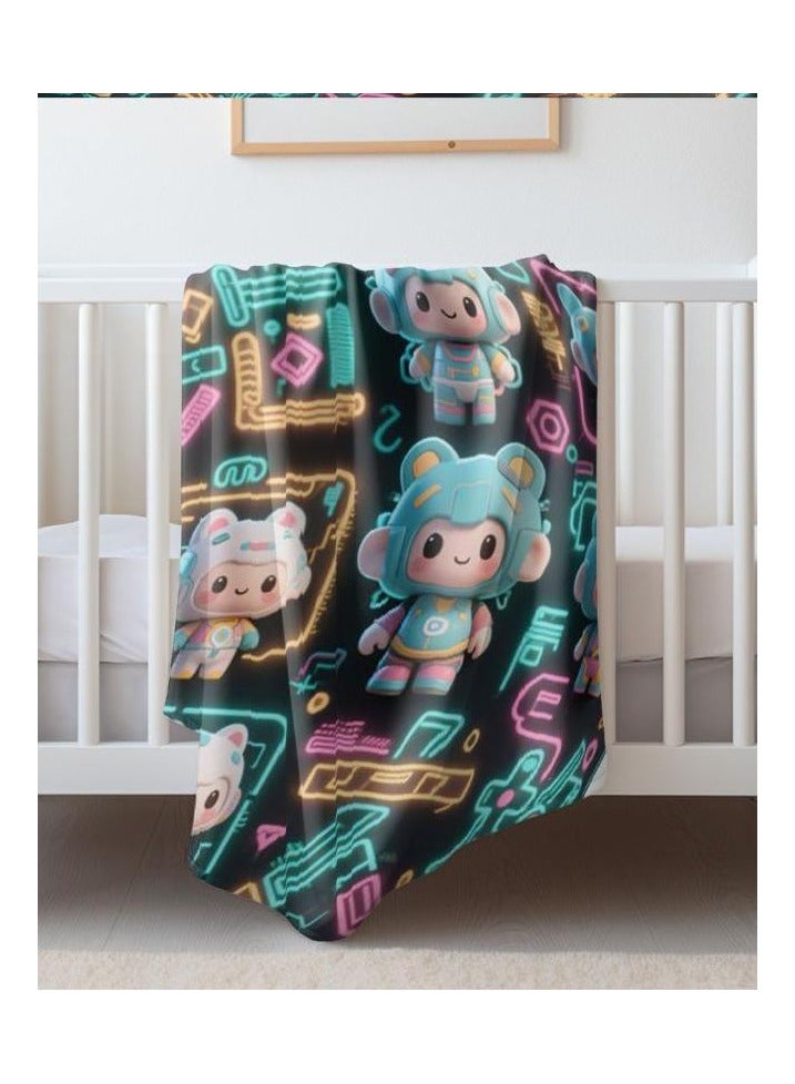 general Children's or student cartoon flannel thin blanket (warm and comfortable, suitable for sleep, games) 100cm*150cm - 99 - Image 5