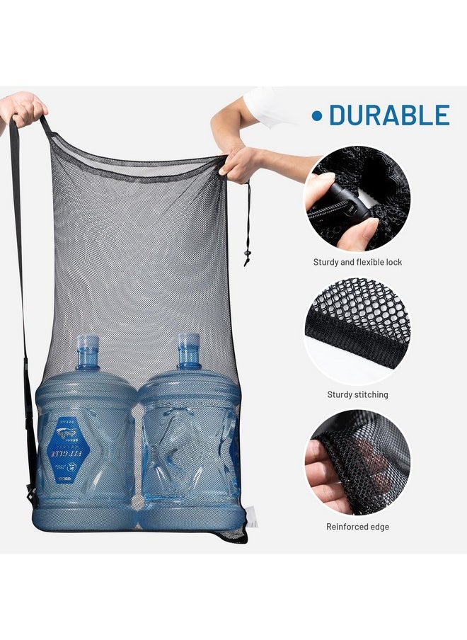 DoGeek Heavy Duty Soccer Ball Net Bag(10-12Balls) Basketball Mesh Ball Bag Soccer Ball Bags Mesh For Coaches Extra Large Mesh Drawstring Bags  - Image 2