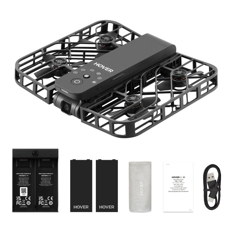HOVERAir X1 Drone with Camera SelfFlying Camera Drone with Follow Me Mode Foldable Mini Drone with HDR Video Capture Palm Takeoff Intelligent Flight Paths HandsFree Control Black Combo Plus - Image 2