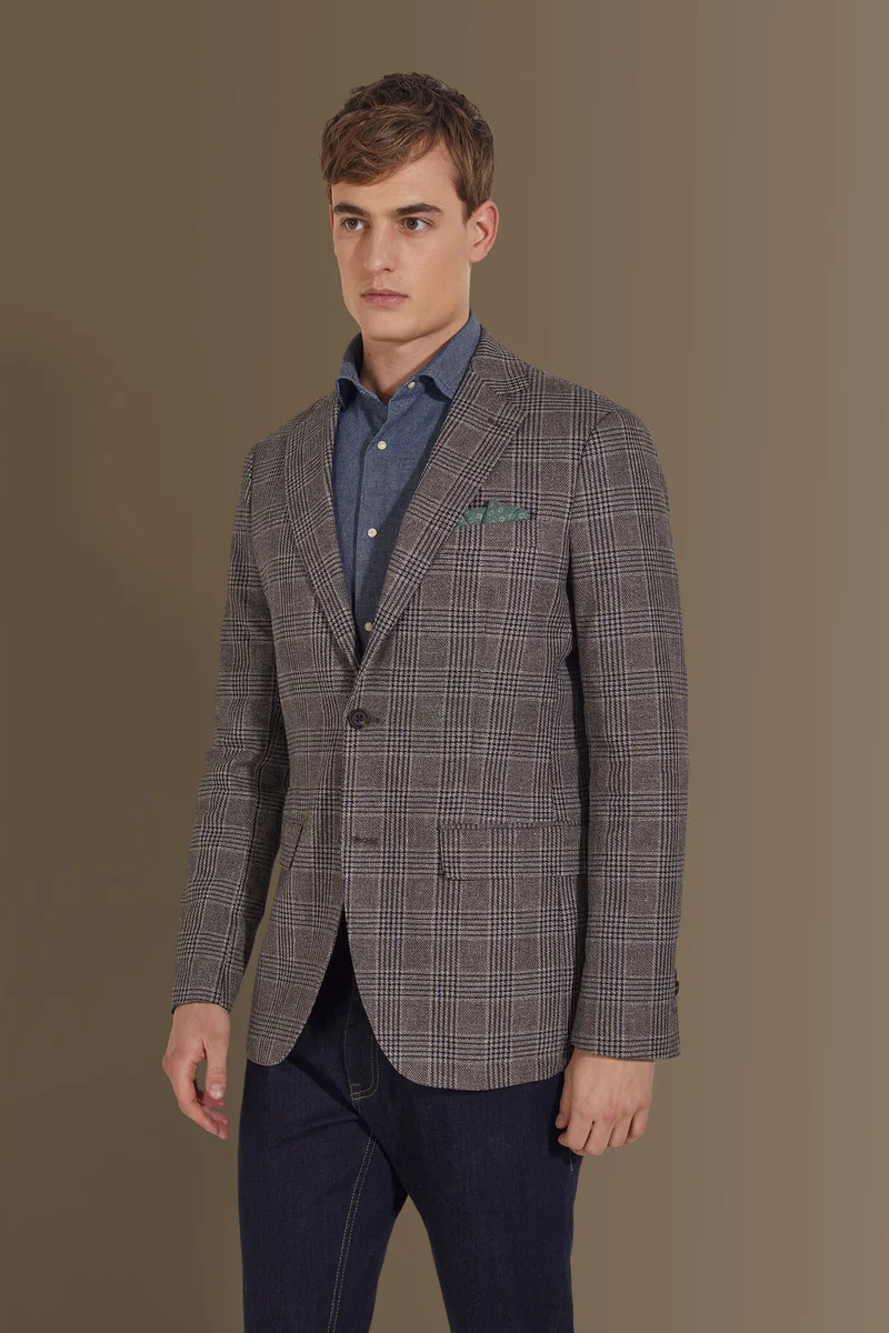 Doppelganger Single breasted jacket cotton linen - Beige