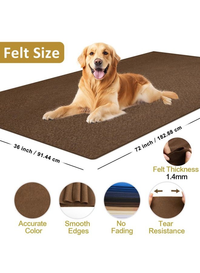 XSEINO Chocolate Brown Large Felt Fabric 72" X 36 "(2 Square Yards), 1.4 mm Thick Soft Felt Fabric Sheet for Crafts, Brown Series Colors Soft Nonwoven Fabric, Fit for Decoration, Sewing, DIY Crafts - Image 2
