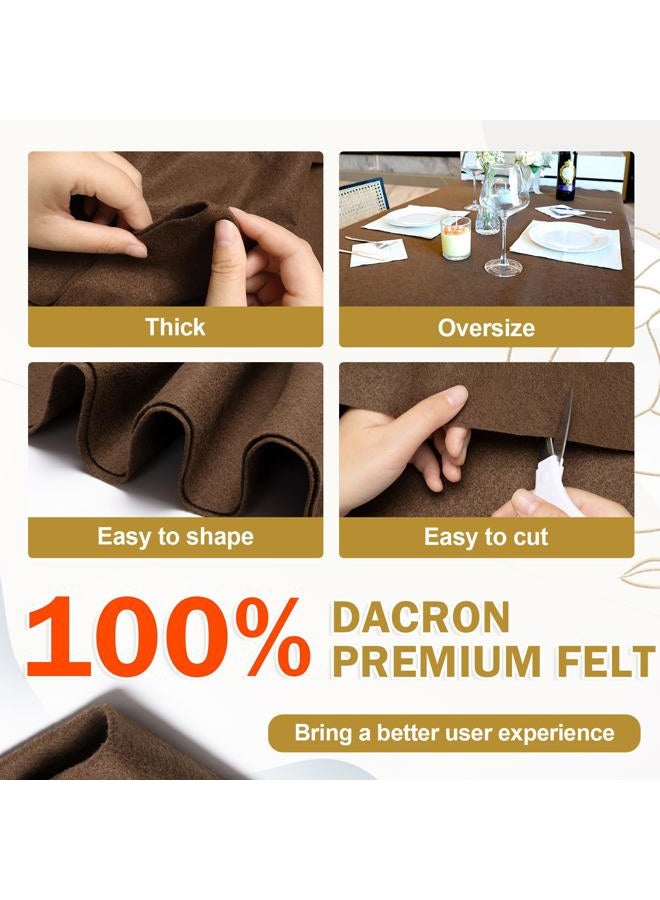 XSEINO Chocolate Brown Large Felt Fabric 72" X 36 "(2 Square Yards), 1.4 mm Thick Soft Felt Fabric Sheet for Crafts, Brown Series Colors Soft Nonwoven Fabric, Fit for Decoration, Sewing, DIY Crafts - Image 4