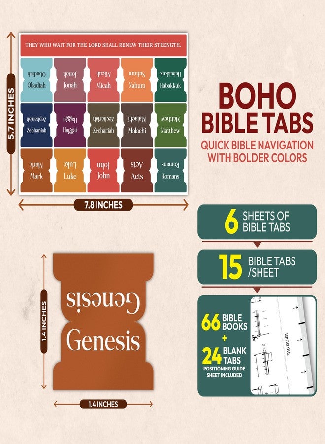Only Zest 90 Christian Bible Tabs for Women, Men, and Kids - Assorted Colors - Large Print Laminated Labels - Bible Index Tabs for Church, Bible Study - Image 4