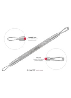 Suvorna Blackhead Extractor Loop Whitehead Extractor Milia Remover Nose Blackhead Remover Tool Pore Extractor Black Head Remover For Face Pore Cleaner Pimple Popper Tool Pimple Extractor  - Image 2