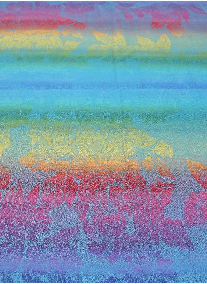 Neelamvar - Neelamvar Fashion Colorful flowers Jacquard cotton pashmina Women Wrap Shawl tassels Scarves 75" x 27.5" (THM08-02) - Image 1