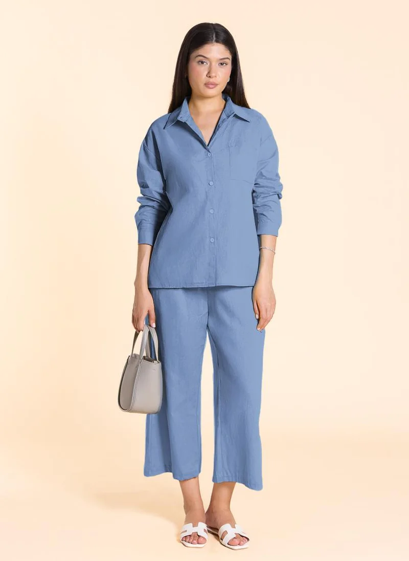 شايبس LINEN BLEND COMFORT SHIRT SET
