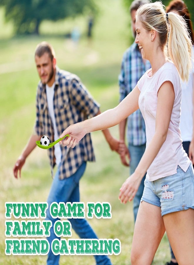 PullCrease 12 Pack Soccer Party Games Spoon Relay Race Toy Set for Teens Adults, Soccer Foam Ball and Spoon Race Game for Sports School Birthday Party Supplies Favors(Classic Colors) - Image 4