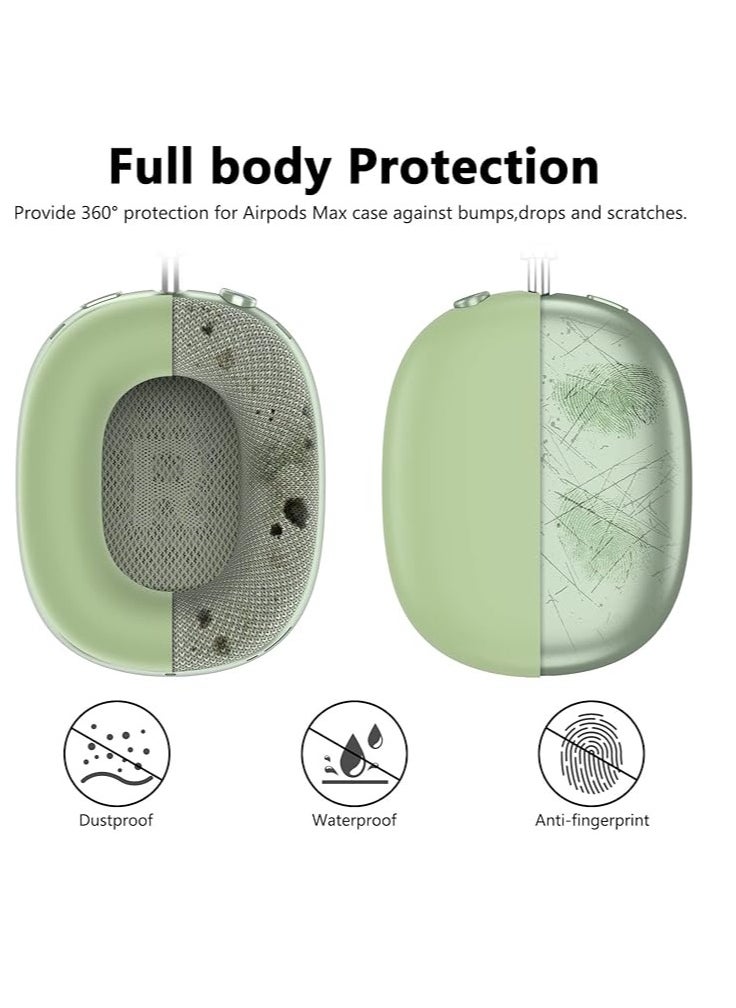 Mmmon - Silicone Case Cover for AirPods Max Headphones,Anti-Scratch Ear Pad Case Cover/Ear Cups Cover/Headband Cover for AirPods Max,Accessories Soft Silicone Skin Protector for Apple AirPods Max(Green) - Image 1