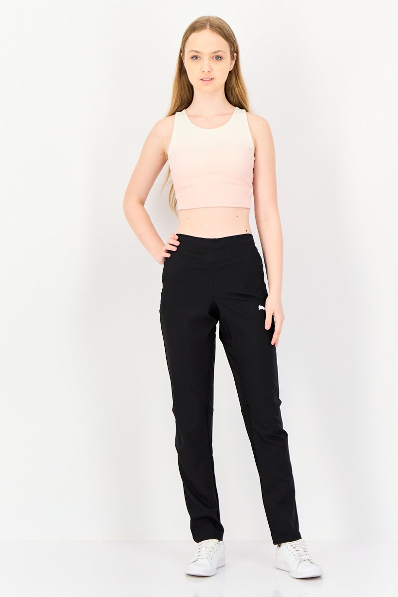 PUMA سروال رياضي نسائي بشعار العلامة التجارية، أسود - Image 4