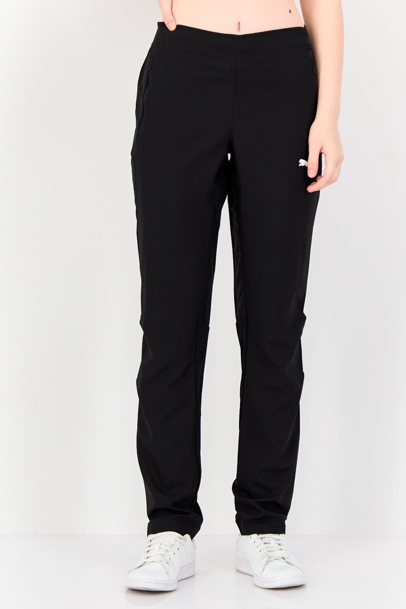 PUMA سروال رياضي نسائي بشعار العلامة التجارية، أسود - Image 1