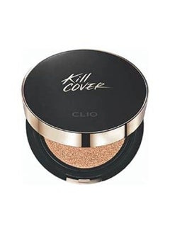 CLIO Kill Cover Fixer Cushion | Makeup Base and Fixer, Long Lasting, Full Coverage with Matte Finish for Sensitive Skin Types (0.53 oz) (4 GINGER)