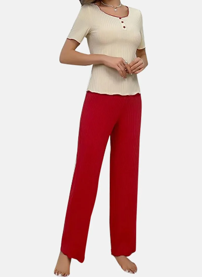 YUNIQEE Cream Solid Pyjamas & Top