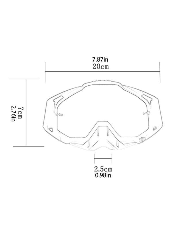 Mountain Bike And Motorcycle Off-Road Goggles - Mx And Mtb Racing Protective Goggles With Mirror Colored Lenses (Including Black Face Mask) - Image 3